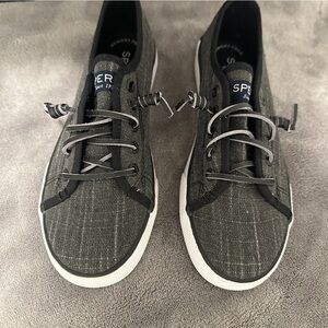 Sperry Grey Top Sider Shoes With Memory Foam Size 1.5M US Kids EU 35